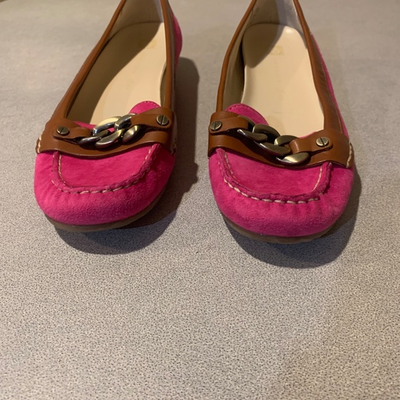 Anne Klein Pink Suede Leather Loafers sz 8.5 M - Picture 3 of 7